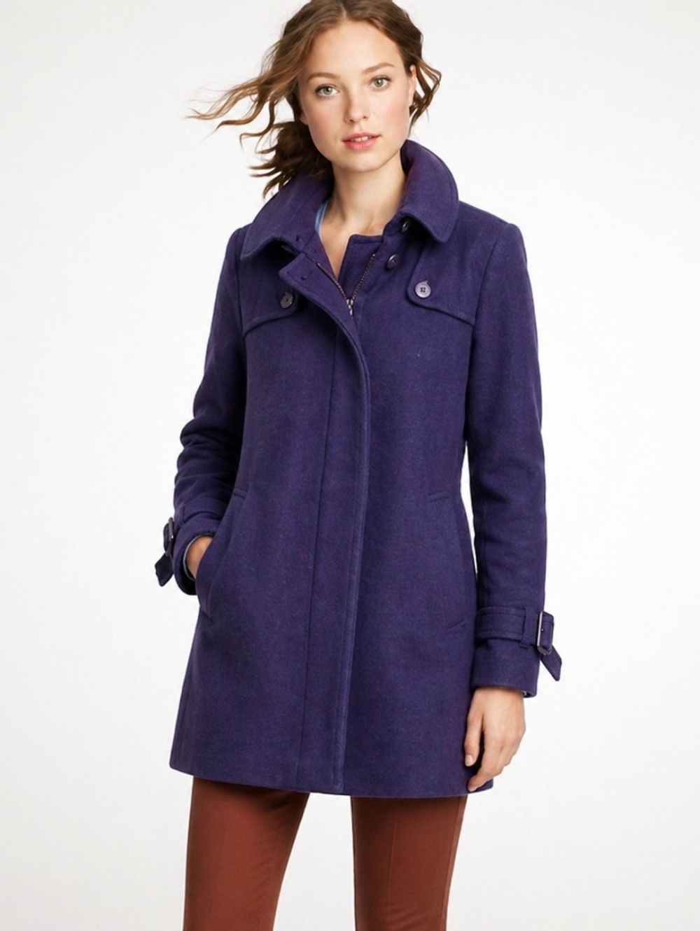 LIKE NEW JCrew Salon Peacoat Blue Size 6/Small Worn 1x!